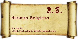 Mikuska Brigitta névjegykártya